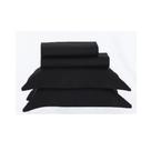 Jogo de Cama Solteiro Kacyumara Satinee Preto 3Pçs 300Fios