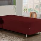Jogo de Cama Solteiro Nobre 2 Peças Luva de Box 55cm de Altura Malha 100% Algodão - Vinho