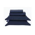 Jogo de Cama Solteiro Plus Kacyumara Satinee Azul Marinho 3Pçs 300Fios