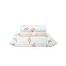 Jogo de Cama Solteiro Sultan 180F Sonhare Prata Borboleta