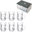 Jogo de caneca de vidro para cafe / cappuccino lara 6 pecas 150ml