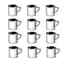 Jogo De Canecas Aço Inox 12 Unidades 250ml Gourmet Mix