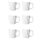 Jogo De Canecas Cerâmica Xícara Café Leite Kit 6 Unid Branco