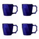 Jogo de Canecas Cerâmicas 4 peças Louça Café da Manha Cores Variadas