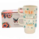 Jogo de Canecas de Cerâmica 150ml Mãe Graden 10026112 - ZonaCriativa