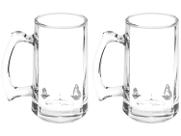 Jogo de Canecas de Chopp de Vidro Transparente - 370ml Hauskraft CANC-370 2 Peças