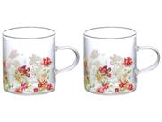 Jogo de Canecas de Vidro 125ml Hauskraft Le Jardin 2 Peças