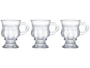 Jogo de Canecas de Vidro 140ml Hauskraft Lorena 3 Peças