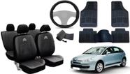 Jogo de Capa Citroen C4 2010 a 2013 + Tapete + Capa de Volante Completo e Econômico