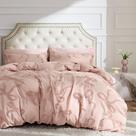 Jogo de Capa de Edredom Queen Bedsure Rosa Chá Boho 3 Peças