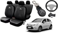Jogo de Capa do Citroen C3 2012 a 2018 + Chaveiro e Capa de Volante Sofisticada