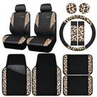 Jogo de Capas para Banco de Carro CAR PASS Estampa de Leopardo em material sintético Jogo de Capas para Banco de Carro CAR PASS Estampa de Leopardo em material sintético