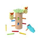 Jogo de captura de insetos Woodpecker de madeira para crianças, educacional