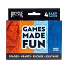 Jogo de cartas Bicycle 4 in 1: Euchre, Hearts, Spades e Solitaire