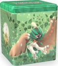 Jogo de cartas colecionáveis Pokémon Grass Stacking Tin com 3 boosters