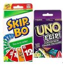 Jogo de Cartas Combo Mattel Uno Flip e Skip-Bo 2 Unidades