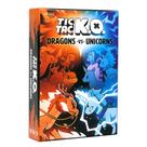 Jogo de cartas Dragons Vs Unicorns Fun Family para adultos e adolescentes