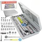 Jogo De Catraca Reversível Soquetes Kit Chaves Maleta 40 Pçs