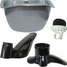 Jogo de Cesta Aro 16 Mais Para Lamas Buzina Bicicleta Nathor cor:PRETO