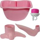Jogo de Cesta Aro 16 Mais Para Lamas Buzina Bicicleta Nathor cor:ROSA CLARO