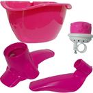 Jogo de Cesta Aro 16 Mais Para Lamas Buzina Bicicleta Nathor cor:ROSA ESCURO