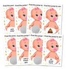Jogo de Chá de Bebê Menina RokAPary Cartões Raspadinha 40 Unidades Jogo de Chá de Bebê Menina RokAPary Cartões Raspadinha 40 Unidades