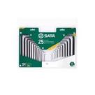 Jogo de chave allen 25pc sata 0.7 a 10 mm e 1/16 a 3/8 pol sata