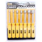 Jogo de Chave Canhão 7 Unidades Profissional Aço Cromo Vanádio 5 a 12 Cabo Resistente Kit 7 Manual Jogo de Chave Canhão 7 Unidades Profissional Aço Cromo Vanádio 5 a 12 Cabo Resistente Kit 7 Manual
