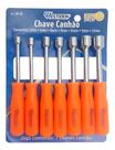 Jogo De Chave Canhão Sextavada Com 7 Peças De 5 A 13 Mm Jogo De Chave Canhão Sextavada Com 7 Peças De 5 A 13 Mm