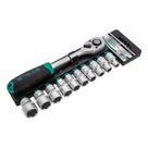 Jogo de chave catraca de encaixe 1/2pol., soquetes sextavados, crv, 10-22mm, 11pcs // stels