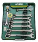 Jogo de Chave Combinada C/Catraca Reversível 8-18mm 8 Peças Sata ST09041