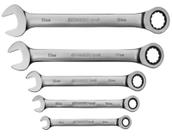 Jogo de Chave Combinada com Catraca 8 - 19 mm com 5 Peças - GEDORE RED-R07105005