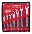 Jogo de Chave Combinada Plana 7 Peças 10/19 MM Corneta