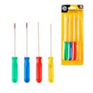 Jogo de chave de fenda e philips 4 peças color