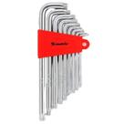 Jogo de Chave Hexagonais Torx Longas Acetinado T10 T50 Crv E Suporte Plástico 9 Peças 123069 M Jogo de Chave Hexagonais Torx Longas Acetinado T10 T50 Crv E Suporte Plástico 9 Peças 123069 M