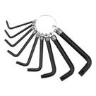 Jogo de Chave Torx Curta, Oxidado Preto, com Argola, T10-t50, 9pcs - Sparta 1126675