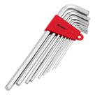Jogo de chaves allen extra longa crv 1,5-10mm 9pcs mtx