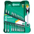 Jogo de Chaves Combinadas Catraca 8 a 19 mm 12 Peças Speedy ST09066-02 - SATA