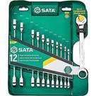 Jogo De Chaves Combinadas Com Catraca Speedy, 8 Mm A 19 Mm, Com 12 Peças, St09066-02 Sata Ostenvonder