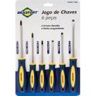 Jogo de Chaves de Fenda/Philips Com 6 Peças Brasfort