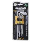 Jogo de Chaves Torx Média 9 Peças T10 / T15 / T20 / T25 / T27 / T30 / T40 / T45 / T50, Startools 36