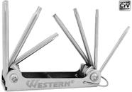 Jogo De Chaves Torx Tipo Canivete Dobravel Aço Profissional