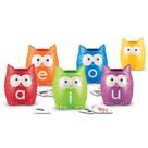 Jogo de Classificação Vowel Owls - 6 Corujas e 100 Cartas para Aprendizagem