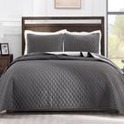 Jogo de Cobre-Leito Quilt Exclusivo Mezcla Queen 229 x 244 cm Cinza