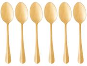 Jogo de Colher de Inox Lyor Positano Dourado - 6 Peças
