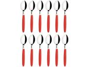 Jogo de Colher Tramontina Ipanema Vermelho 12 Peças Jogo de Colher Tramontina Ipanema Vermelho 12 Peças