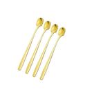 Jogo de colheres 15 cm - 4 pçs - Douradas