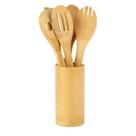Jogo de Colheres de Bambu com Suporte 5 Peças - A/CASA