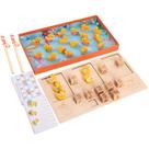 Jogo de contagem e matemática de patos de madeira para crianças Brinquedo de aprendizagem precoce