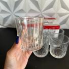 Jogo de copo baixo para whisky drink transparente decorado com 6 peças 230ml kit conjunto copos bar uísque redondo taça